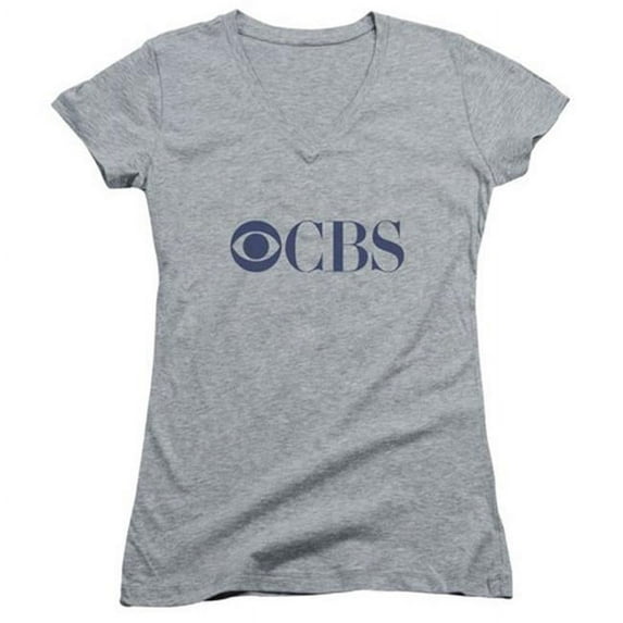CBS Logo - Junior V-Neck Tee - Athletic Heather- 2X