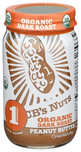 CBS Nuts Peanut Butter Crunchy Organic Dark 16 oz (Pack of 12)