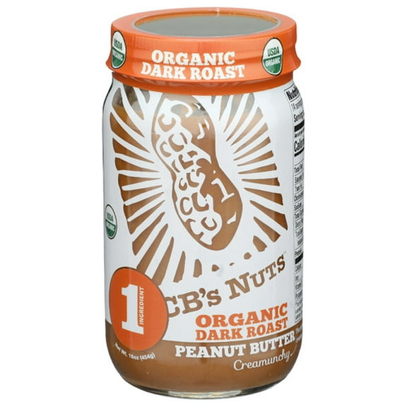 CBS Nuts Peanut Butter Crunchy Organic Dark 16 oz (Pack of 12)