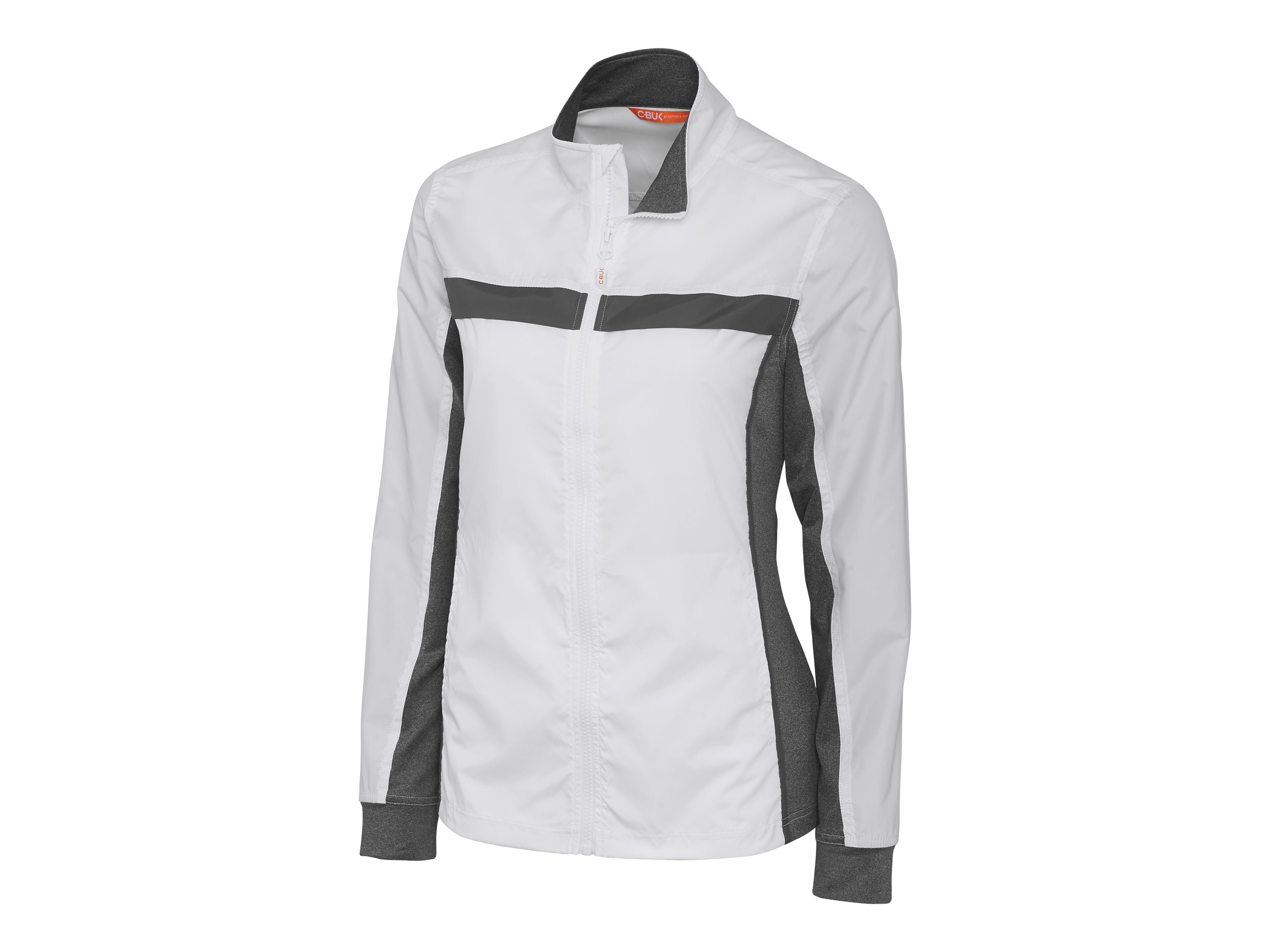 DESIGN - Gilet en maille duveteuse à rayures floutées - Rouge et bleu marine