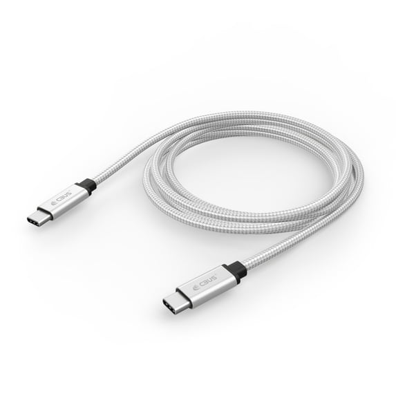 CBUS 6ft USB to USB C Cable Fast Charging Cord Type-C for Samsung Galaxy S25/S24/Plus/Ultra/FE, A35/A16/A15/A14 5G, Flip, Moto G Power/Play/Stylus, TCL 50/40/XE/LE Heavy-Duty Braided (Silver)
