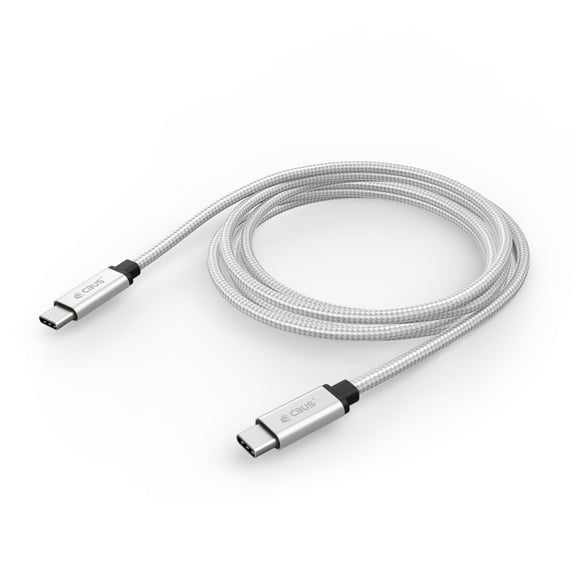 CBUS 6ft USB to USB C Cable Fast Charging Cord Type-C for Samsung Galaxy S25/S24/Plus/Ultra/FE, A35/A16/A15/A14 5G, Flip, Moto G Power/Play/Stylus, TCL 50/40/XE/LE Heavy-Duty Braided (Silver)