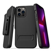 CBUS Heavy-Duty Phone Case with Rotating Belt Clip for iPhone 14 Pro & iPhone 13 Pro   Black