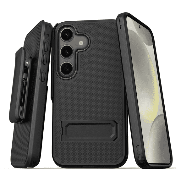 CBUS Galaxy S24 Holster + Phone Case with Belt Clip for Samsung Galaxy S24 (Black)
