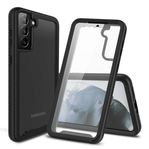 CBUS Heavy-Duty Case with Built-in Screen Protector for Samsung Galaxy S21 FE Full Body (Black)