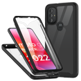 thumbnail image 1 of CBUS Heavy-Duty Phone Case with Built-in Screen Protector Cover Compatible with Motorola Moto G Power (2022) - Full Body (Black), 1 of 9