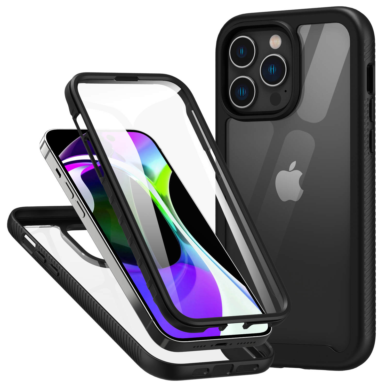 CBUS Custodia Antiurto Per Motorola Moto G10/G30 – Con Protezione Schermo Integrata, Doppio Strato TPU E Policarbonato, Nero
