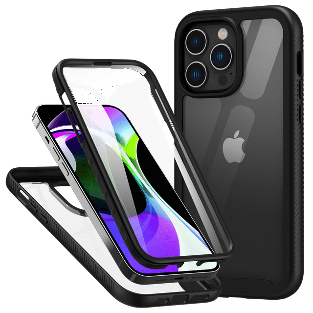 CBUS HeavyDuty Phone Case with Builtin Screen Protector for iPhone 14 Pro Max (Black