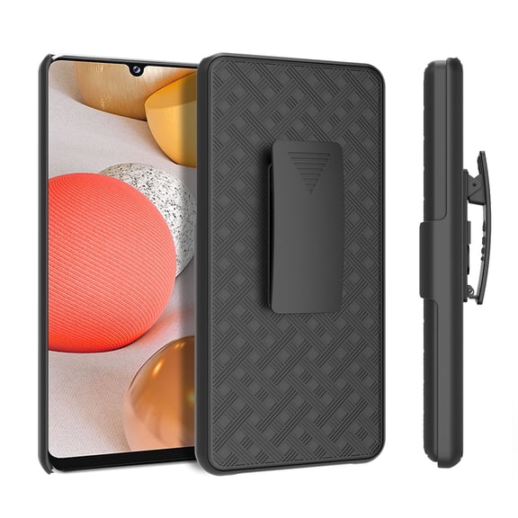 CBUS Phone Case for Samsung Galaxy A42 5G with Rotating Belt Clip Black