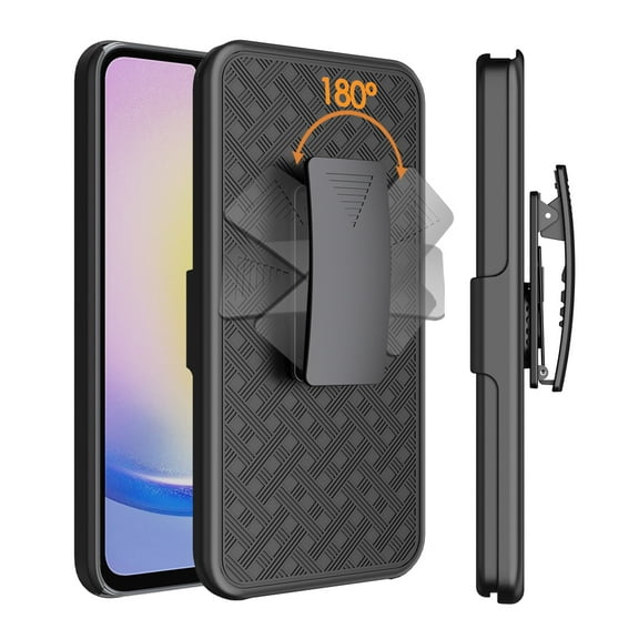 CBUS Samsung Galaxy A25 5G Case Holster + Phone Case with Belt Clip for Samsung Galaxy A25 5G (Black)