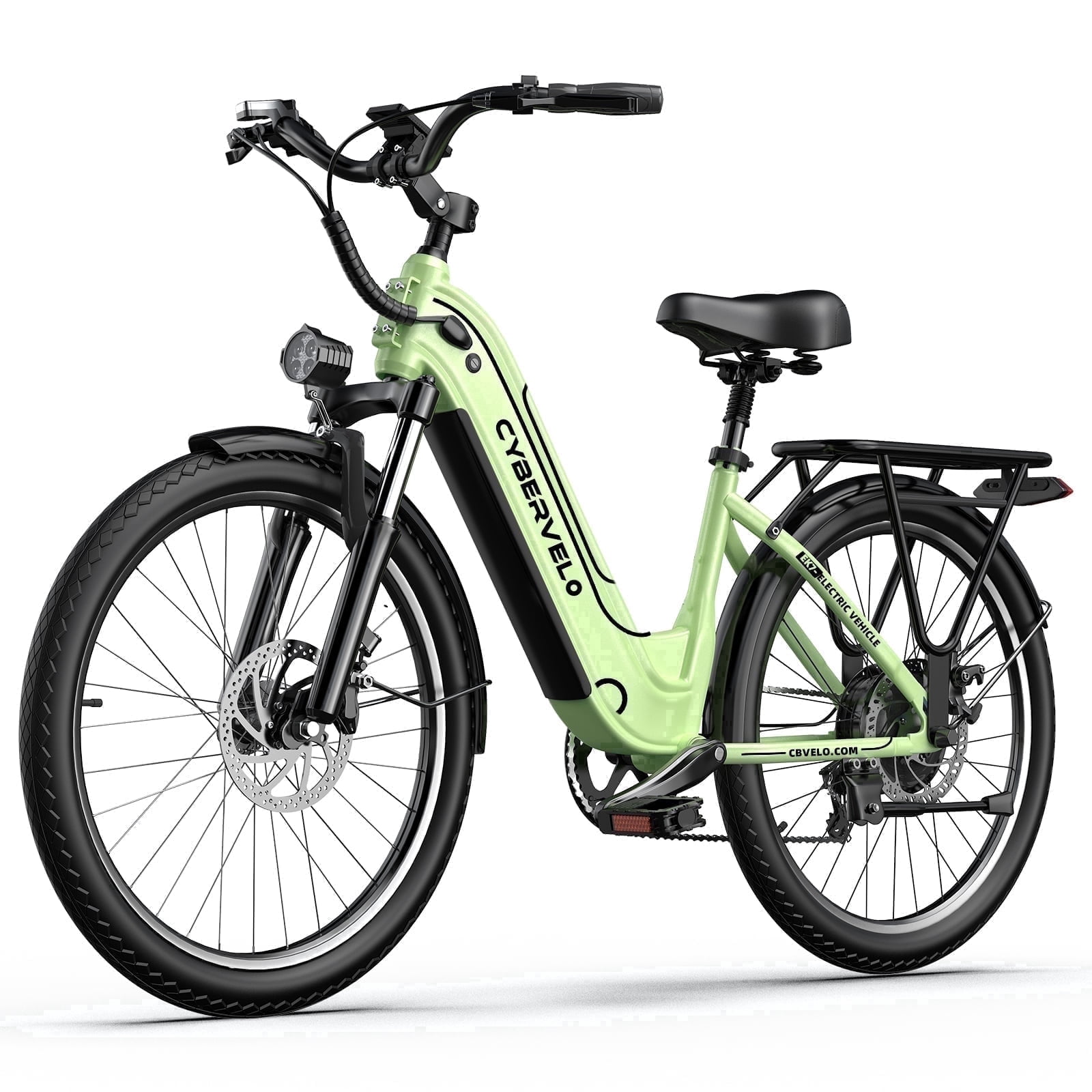 750W Peak Ebike for Adults,Detachable Battery 26" Fat Tire Step-Thru 7-Speed,Adult All Terrain