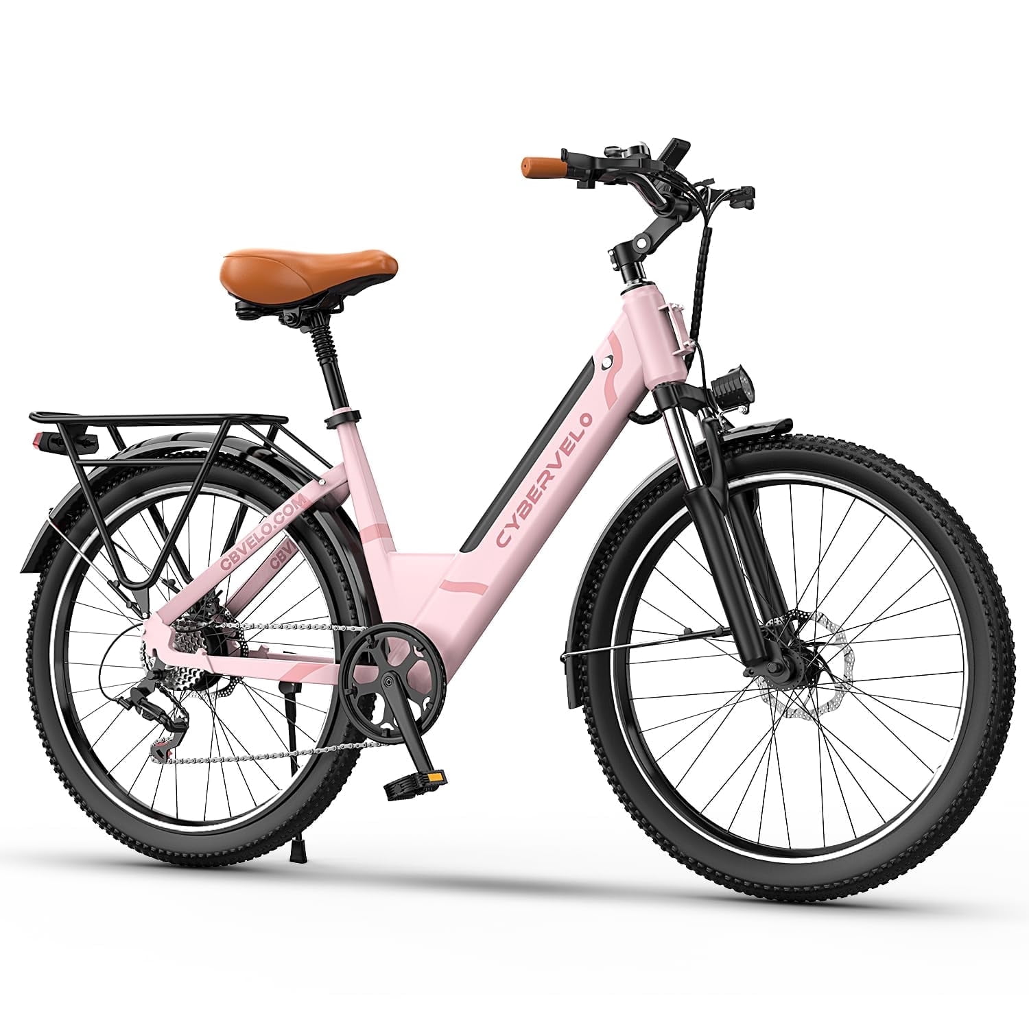 CBVELO Electric Bike for Adults, 26" Peak 1000W Motor Ebike, 48V 14Ah Removable Battery, 80 Miles Max 28MPH, 7 Speed Electric Bicycle UL2849