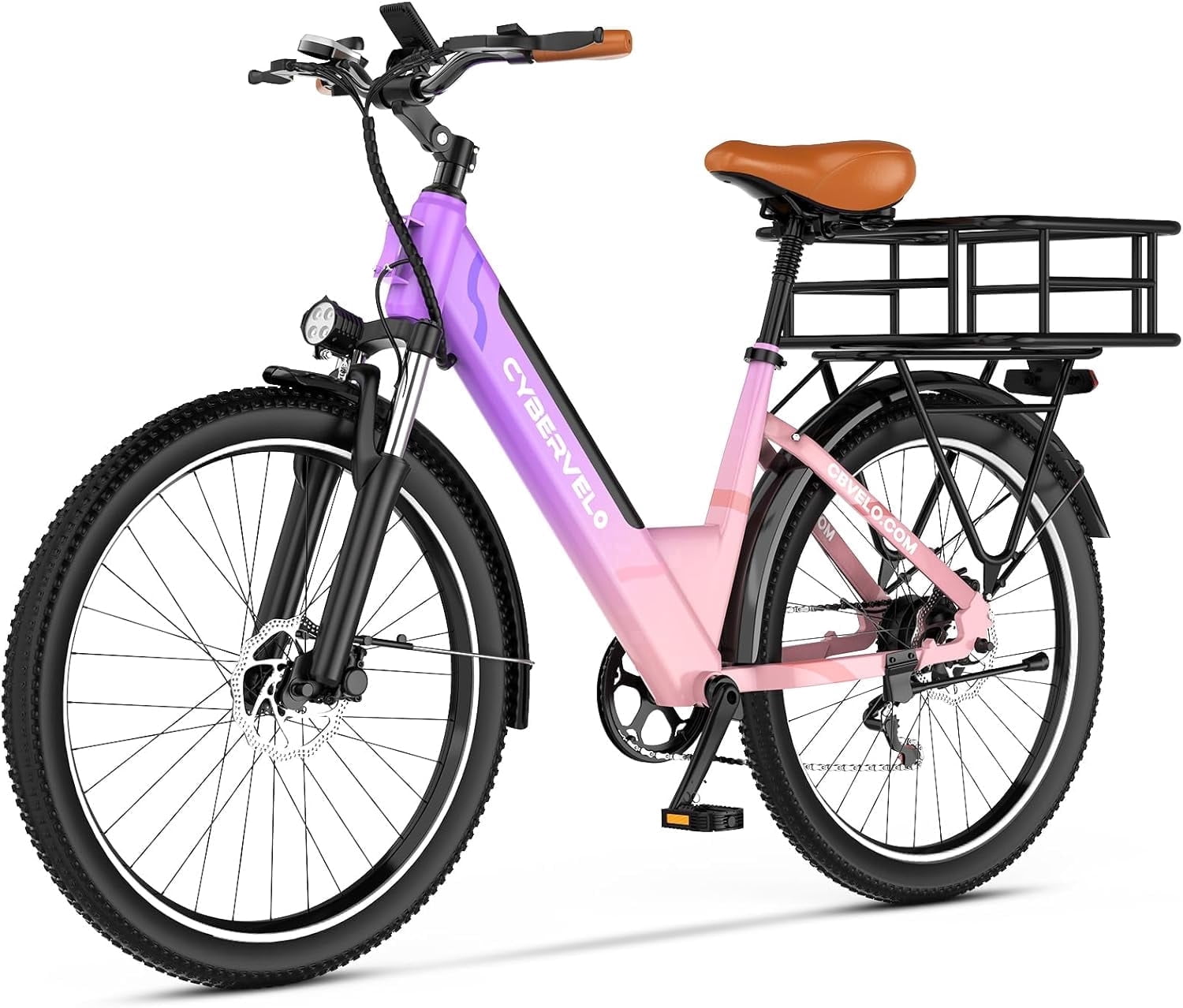 CBVELO Electric Bike for Adults, 26" Peak 1000W Motor Ebike, 48V 14Ah Removable Battery, 80 Miles Max 28MPH, 7 Speed Electric Bicycle UL2849