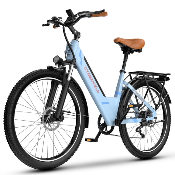 CBVELO 1000 Peak Electric Bike for Adults,up 80 Miles Removable Battery Ebike, 26" Electric E Bike with 7-Speed,Adult Electric Bicycles for Commute Beach Snow Womens/Man All Terrain