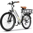 thumbnail image 1 of CBVELO Electric Bike for Adults, 26"anti-slip Tire, 1000W Peak Motor, 48V 14Ah Removable Battery,Up to 80Miles Max28MPH, 7 Speed City Commuter UL2849, 1 of 9