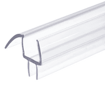 CBW Frameless Ultra Clear Shower Door Bottom Seal with Drip Rail - 1/2" (10mm) Thick, 39" Length (1, 39 inch)