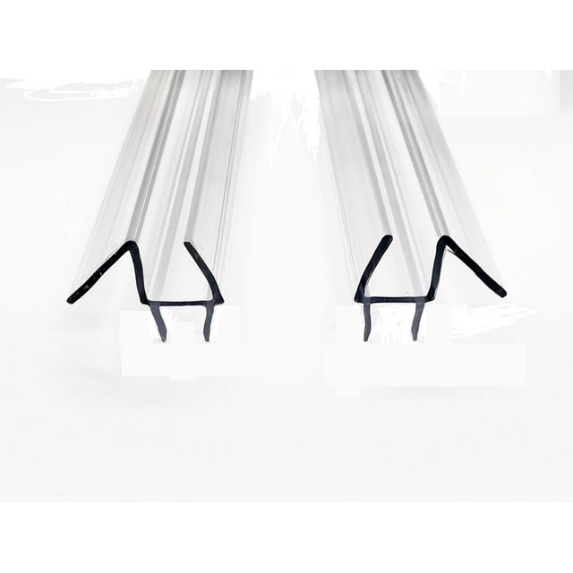 CBW Frameless Ultra Clear Shower Door Bottom Seal With Drip Rail 3/8