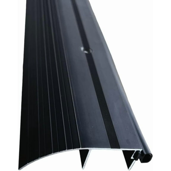 CBW KC Hardware 3-5/16 in. X 1 in. High Profile Aluminum and Vinyl Outswing Door Threshold Strip for Exterior Doors and Doorways - 36 Inch, Black, KCS-012224