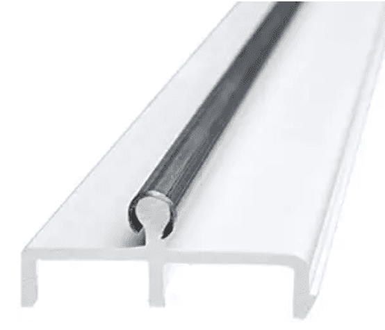 72 Inch White Vinyl Sliding Glass Door Track
