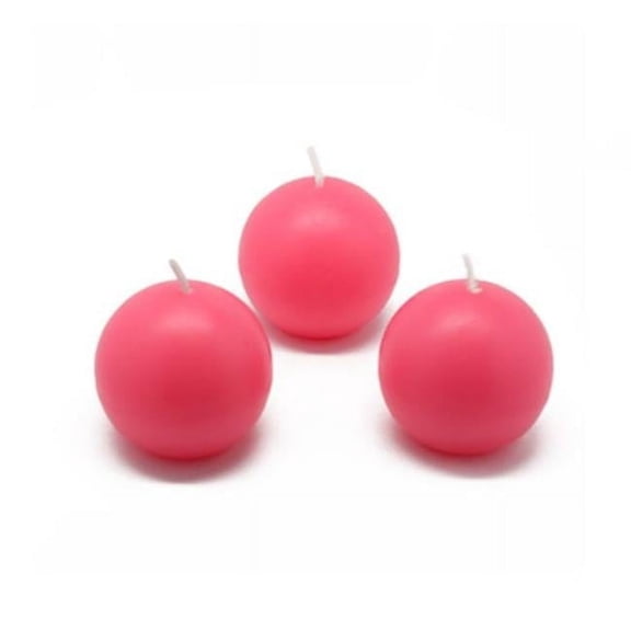 CBZ-005-8 2 in. Ball Candles, Hot Pink - 96 Piece
