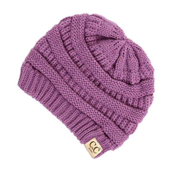 CC Baby Solid Knit Skully Newborn - 9 Months Beanie Hats in New Lavender - Soft, Warm Hats for Babies and Toddlers - Cozy Winter Wear