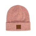 thumbnail image 1 of C.C Heather Knit Basic Beanie Soft Winter Hat Women, Bubble Berry, 1 of 16