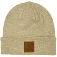 thumbnail image 1 of C.C Heather Knit Basic Beanie Soft Winter Hat Unisex, Heather Beige, 1 of 17
