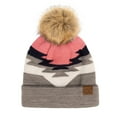 thumbnail image 1 of CC Beanie with Pom & Aztec Pattern, 1 of 9