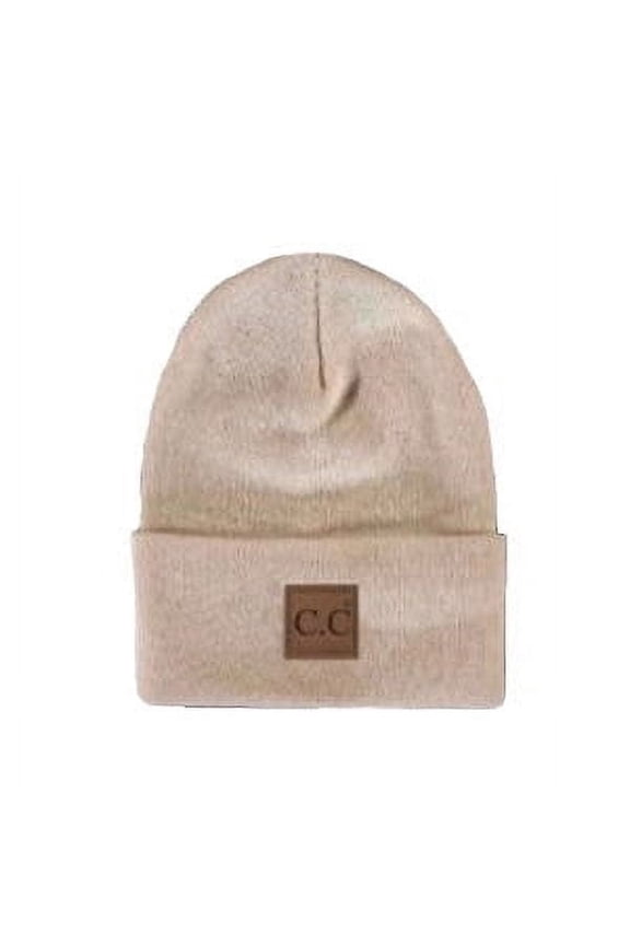 CC Beige Everyday Beanie Unisex Adult, Kid and Baby Sizes