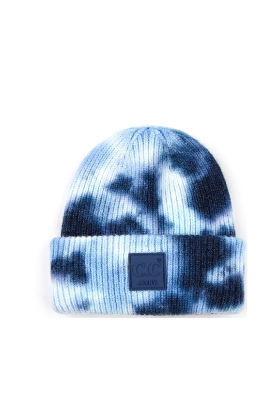 Baby Tie Dye Beanie - Soft, Warm Hats for Infant Boys and Girls, Navy