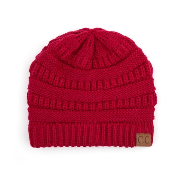 CC Brand Trendy Warm Chunky Soft Stretch Cable Knit Skully Beanie Hats Cap