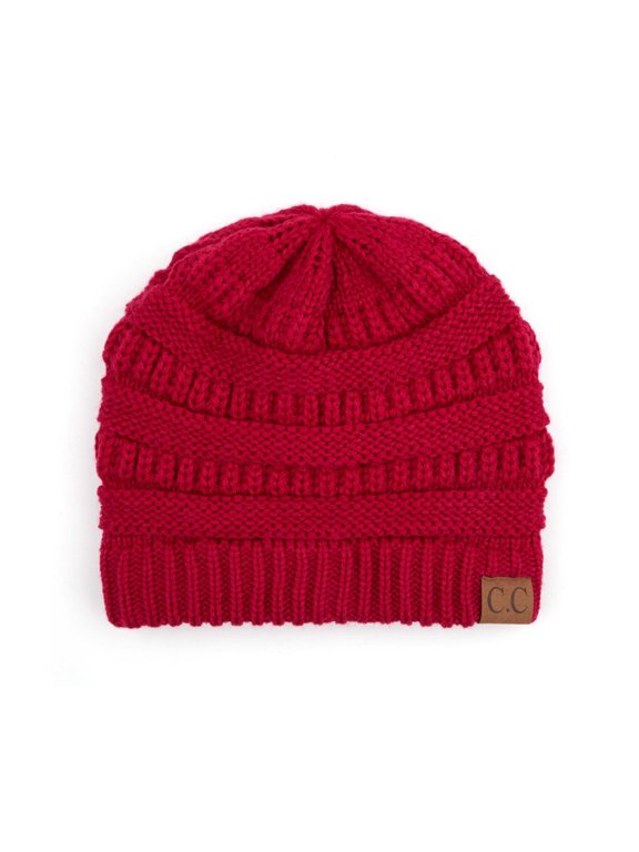CC Brand Trendy Warm Chunky Soft Stretch Cable Knit Skully Beanie Hats Cap