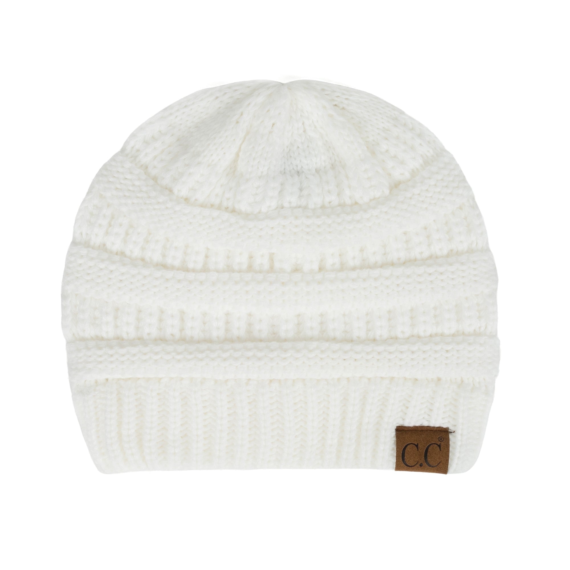 C.C Trendy Chunky Cable Knit Beanie - Soft Stretch, One Size Fits Most, Unisex Winter Hat
