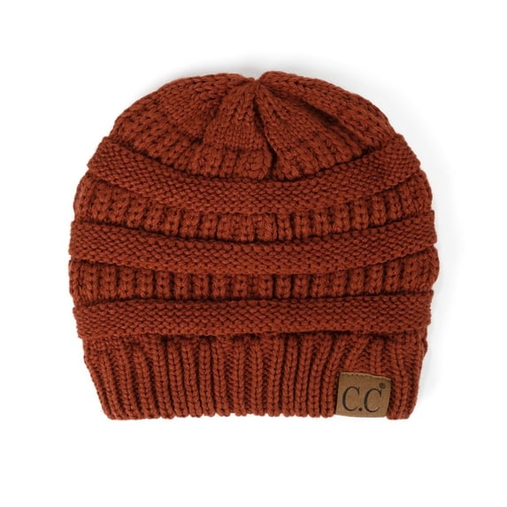 CC Brand Trendy Warm Chunky Soft Stretch Cable Knit Skully Beanie Hats Cap