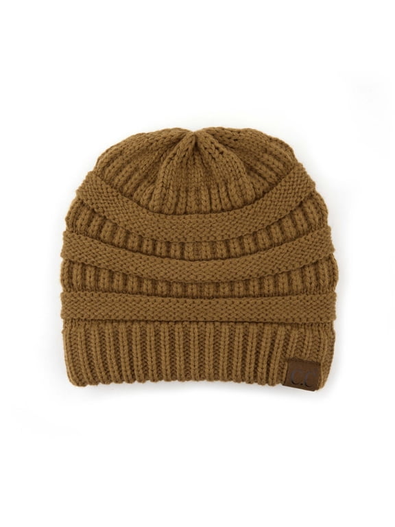 CC Brand Trendy Warm Chunky Soft Stretch Cable Knit Skully Beanie Hats Cap