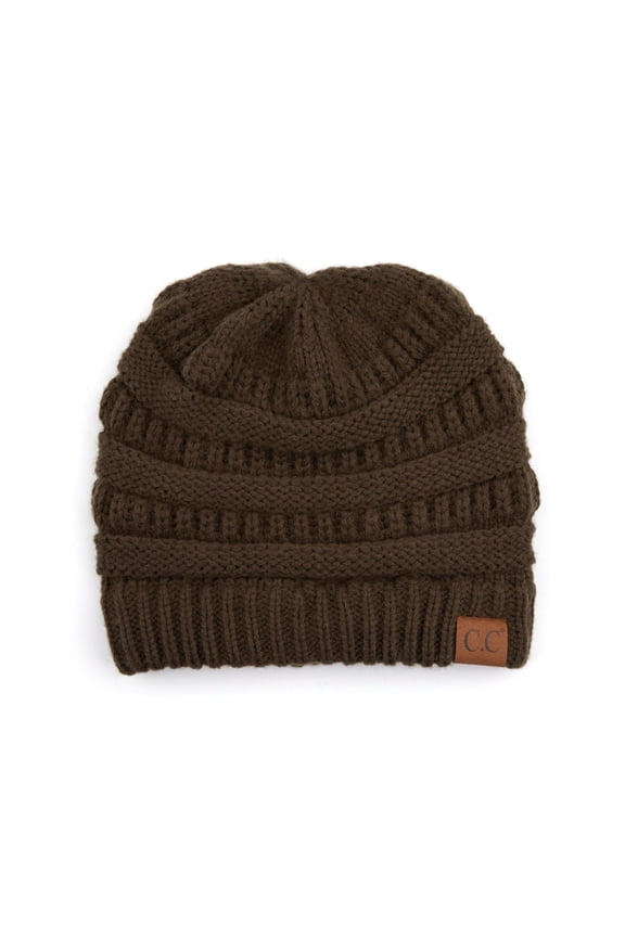 CC Brand Trendy Warm Chunky Soft Stretch Cable Knit Skully Beanie Hats Cap