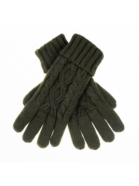 CC Cable Knit Fleece Lined Gloves