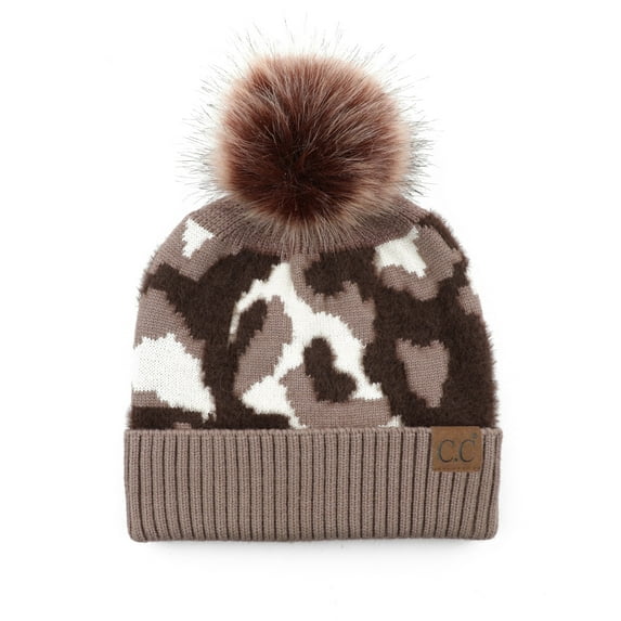 CC Chenille Abstract Print Beanie