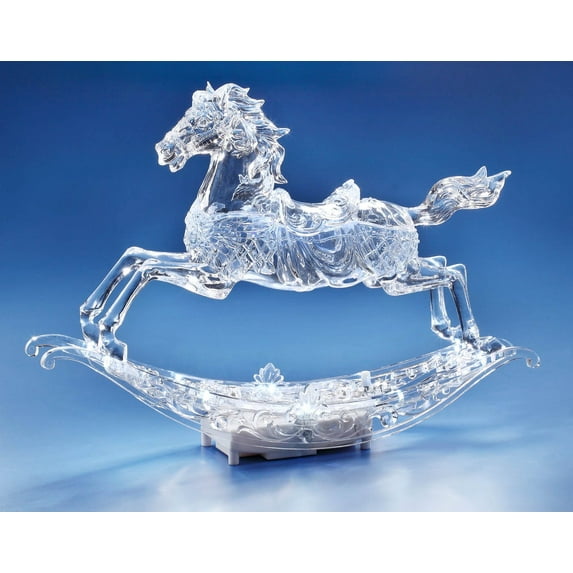 Icy Giftware Rocking Horse Musical Christmas Figurine Decoration - 16.5"