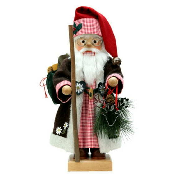 CC Christmas Decor 18.5" White and Red Christian Ulbricht ALPS Santa Nutcracker Decoration