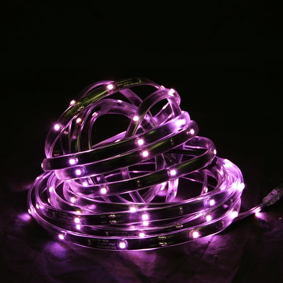 CC Christmas Decor LED Christmas Linear Tape Lighting - Black Finish - Pink Lights - 18'