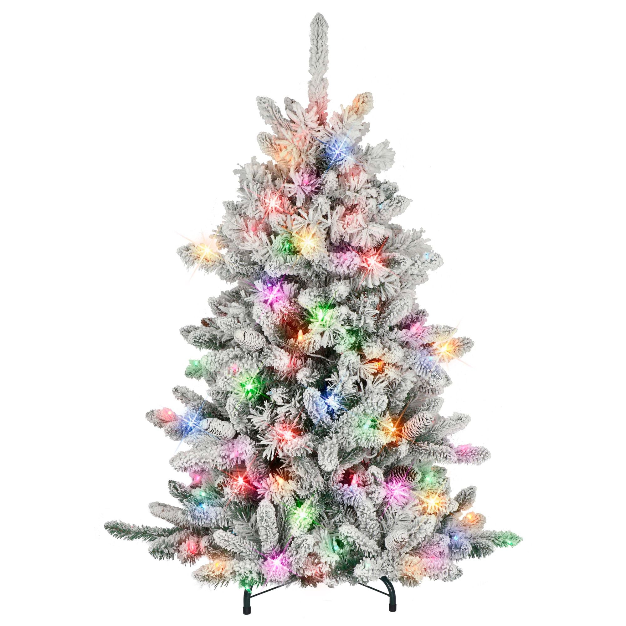 CC Christmas Decor 4.5' PreLit Flocked ‎Bennington Fir Artificial