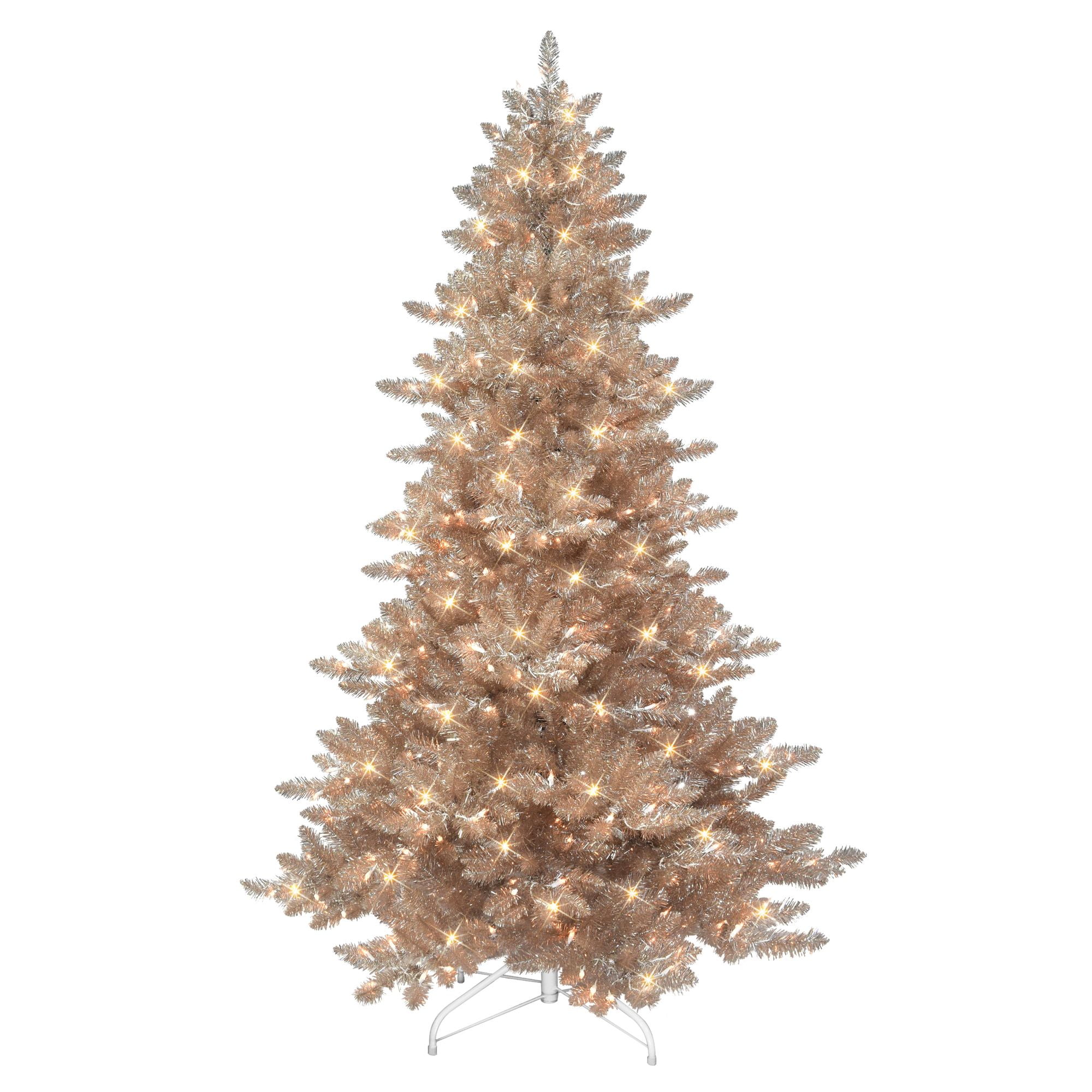 CC Christmas Decor 6.5' Prelit Royal Majestic Spruce Rose Gold
