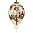 thumbnail image 1 of CC Christmas Decor Oh Come All Ye Faithful Cardinal Bird House Glass Finial Christmas Ornament - 6", 1 of 5
