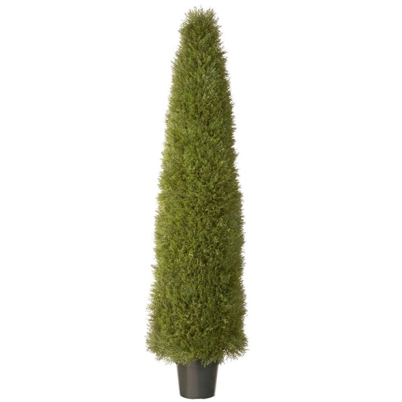 CC Christmas Decor 72" Tall Artificial Green Upright Juniper Shrub with Round Pot
