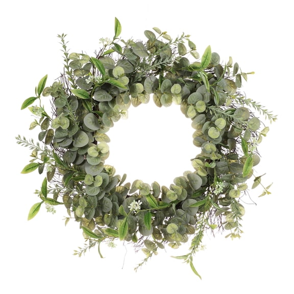 CC Christmas Decor Eucalyptus Artificial Spring Wreath, 24-Inch, Unlit