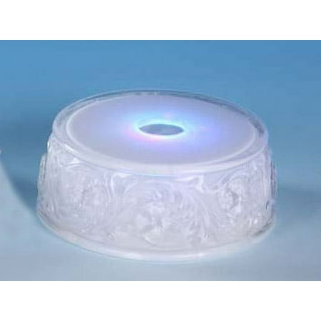 CC Christmas Decor LED Lighted Icy Crystal Round Base for Use Under Figurines - 1.5"