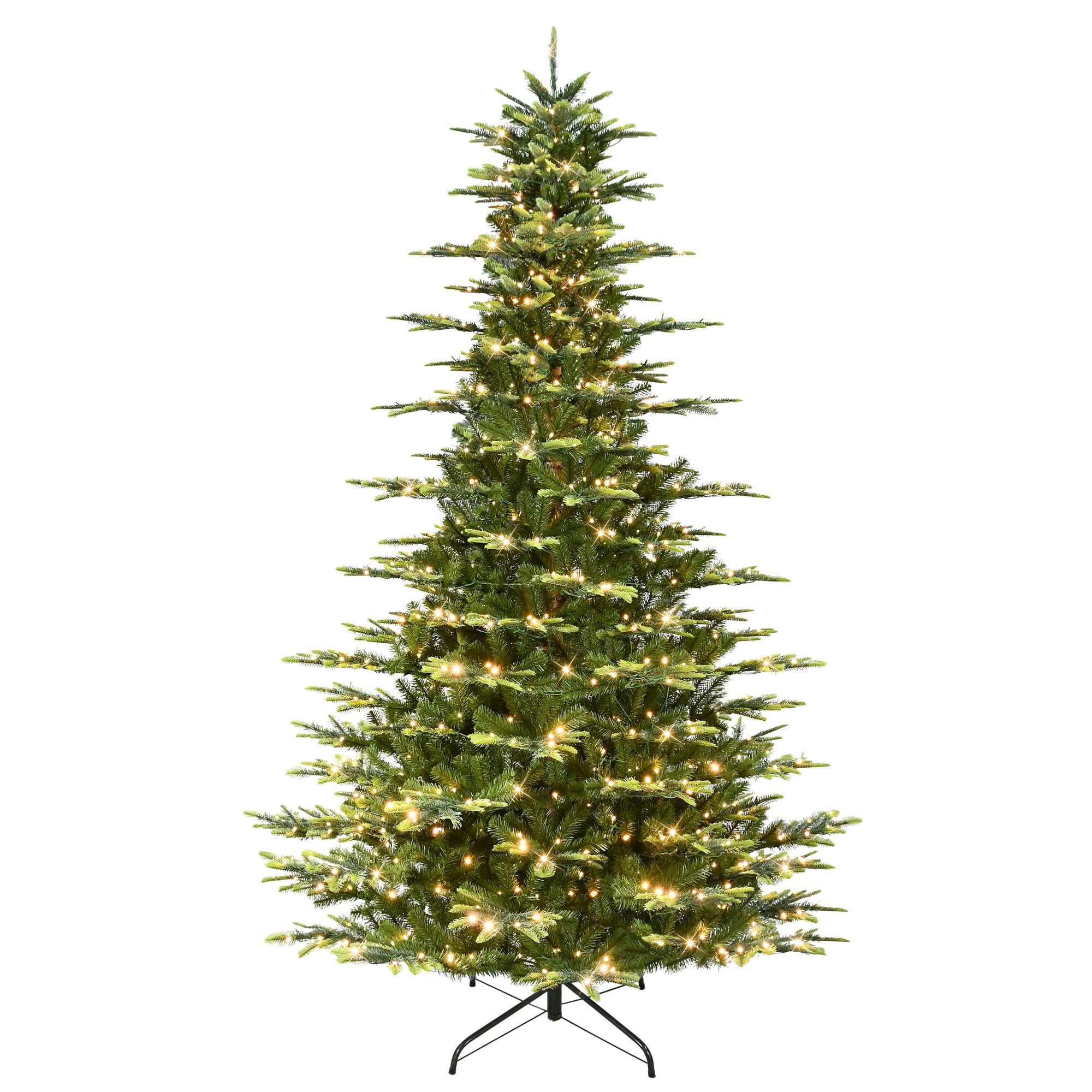 9' Green Fir Artificial Christmas Tree with Multicolor LED Lights