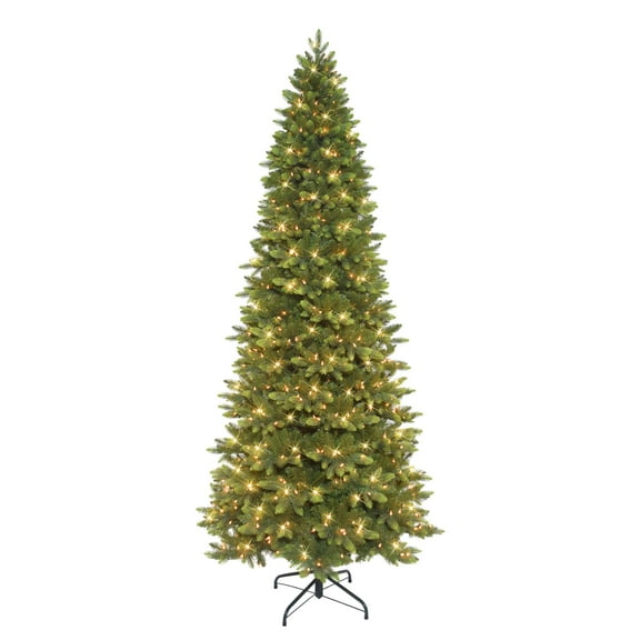 CC Christmas Decor Pre-lit Artificial Westford Spruce Slim Christmas Tree - 9 - Clear Lights