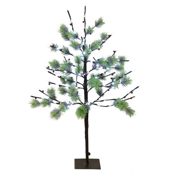 CC Christmas Decor Pre-lit Medium Artificial Christmas Twig Tree - 3’ - Twinkling White LED Lights